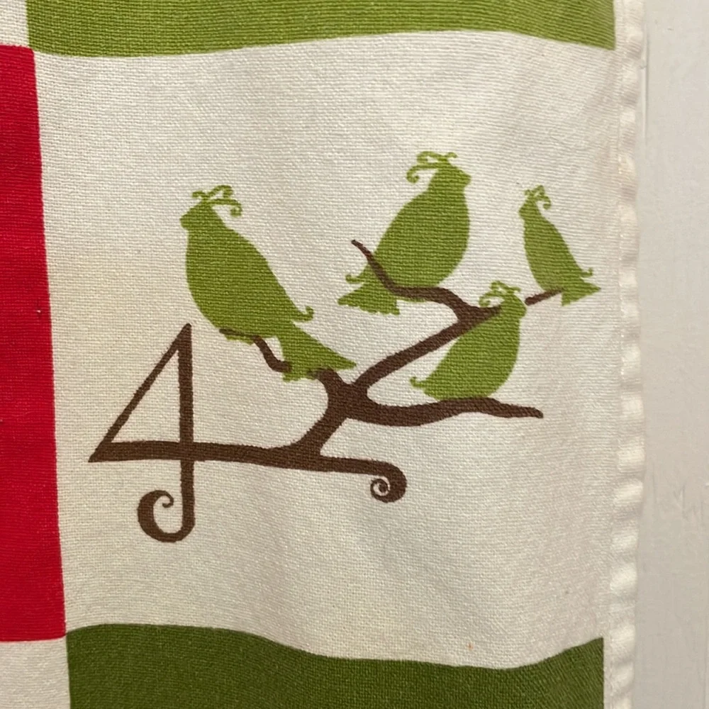 Crate&Barrel 12 Days Of Christmas Tea Towel